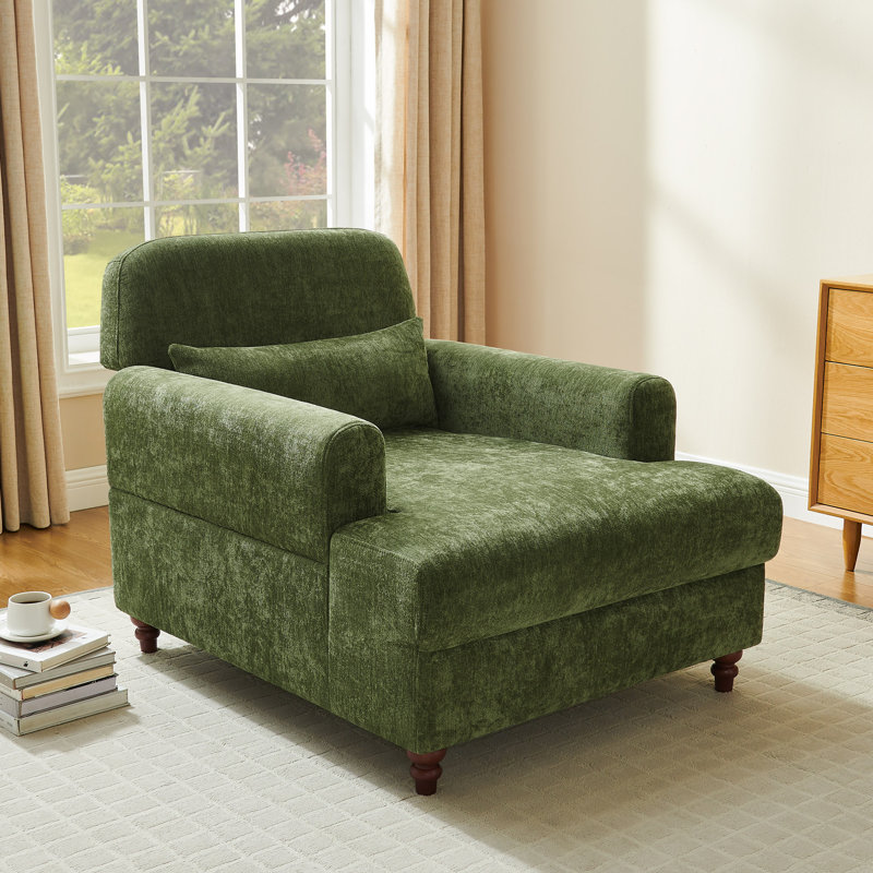 Chaise longue d'intérieur rembourrée 36 po, Cari