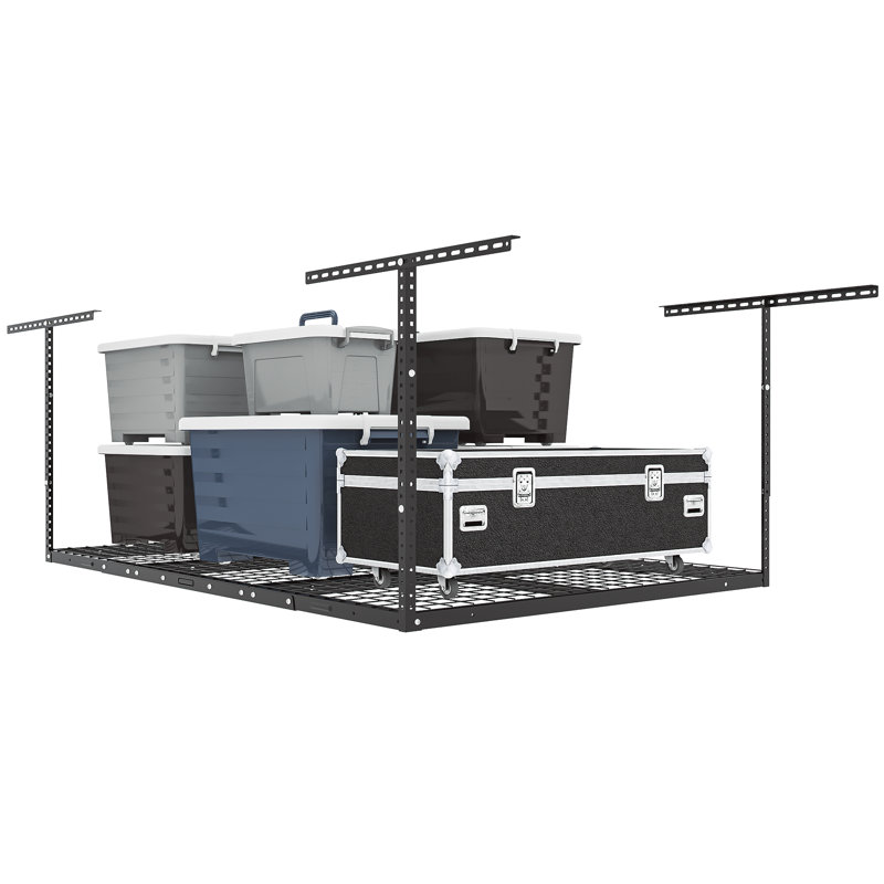 Supports de rangement pour plafond en acier Maryorie, Noir, H 40 po x l 96 po x P 36 po