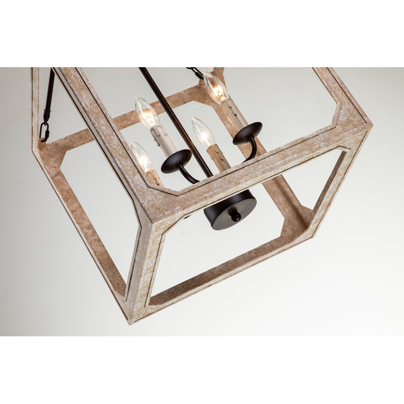 Adorah 4 - Light Dimmable Lantern Square / Rectangle Chandelier