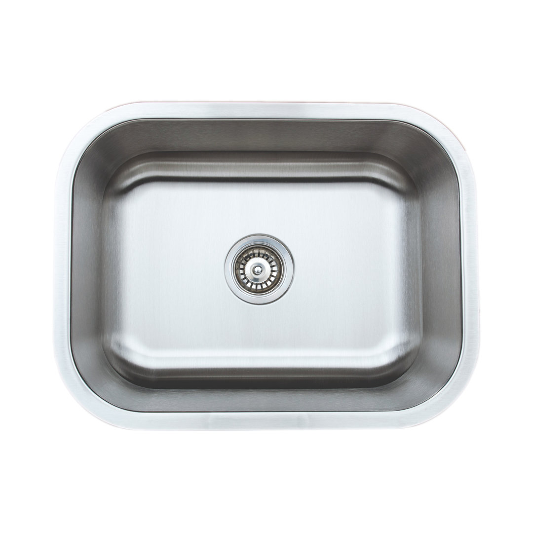 Craftsmen Series 23'' L Undermount Single Bowl Stainless Steel Kitchen Sink Wells Sinkware