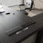 Bureau de direction rectangulaire noir en bois massif + acrylique + fer-1441656350-1441656347