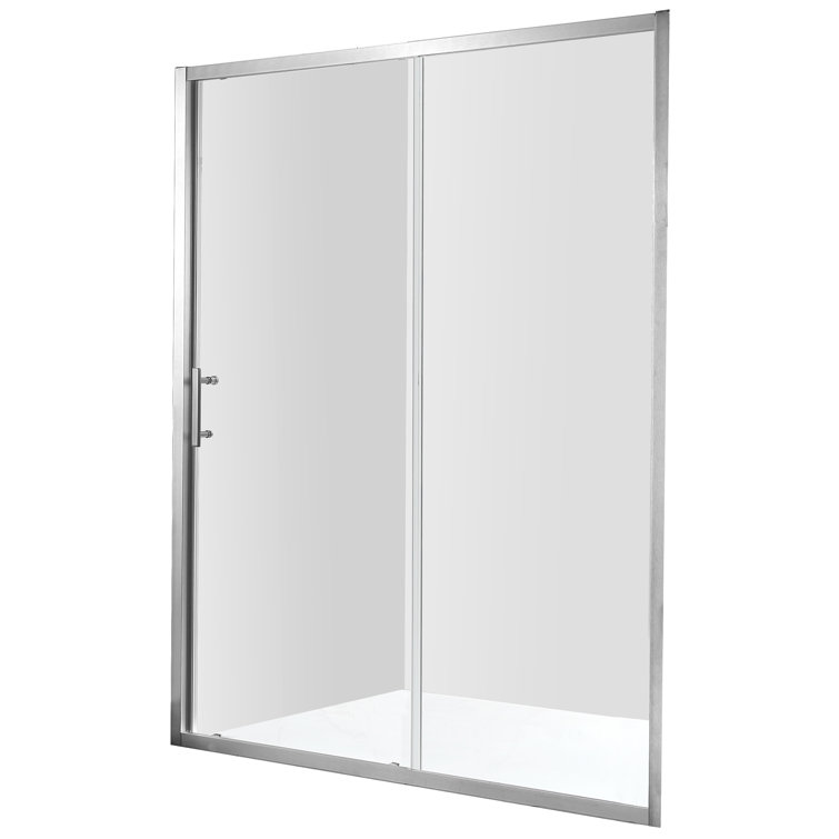 Halberd Series 48'' - 48'' W x 72'' H Single Added Framed Shower Door with Clear Glass