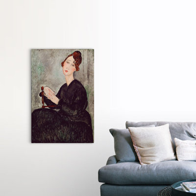 " Portrait Of Dedie Hayden (DH) Woman Clothed In Black Has The Melancolic Expression, 1918 " by Amedeo Modigliani