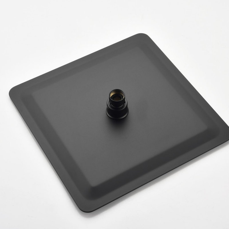 Wall Mounted Rain Shower System, Matte Black