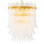 CDJ Chandelier Erika antique brass finish clear glass