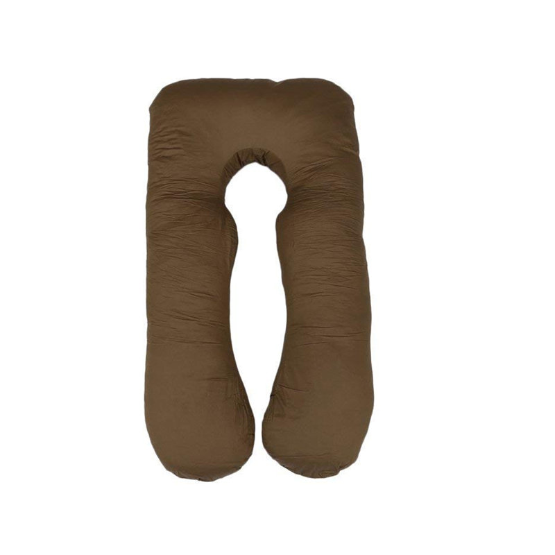 Coussin de grossesse pour le corps en fibre de couleur moyenne extra light, Brun