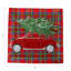 Serviette de cocktail en satin de coton à motif arbre de Noël