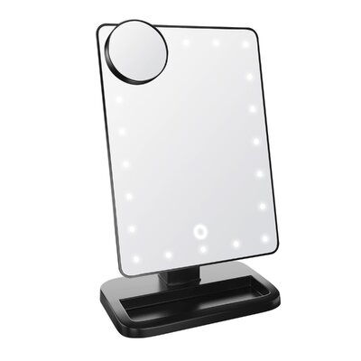 Murrill Touch XL Dimmable LED Makeup Mirror with Wireless Bluetooth Dressing Mirror with 5X Magnifying -  Rosdorf Park, 56AE74B97D9F48B995040EAF9228CD4F