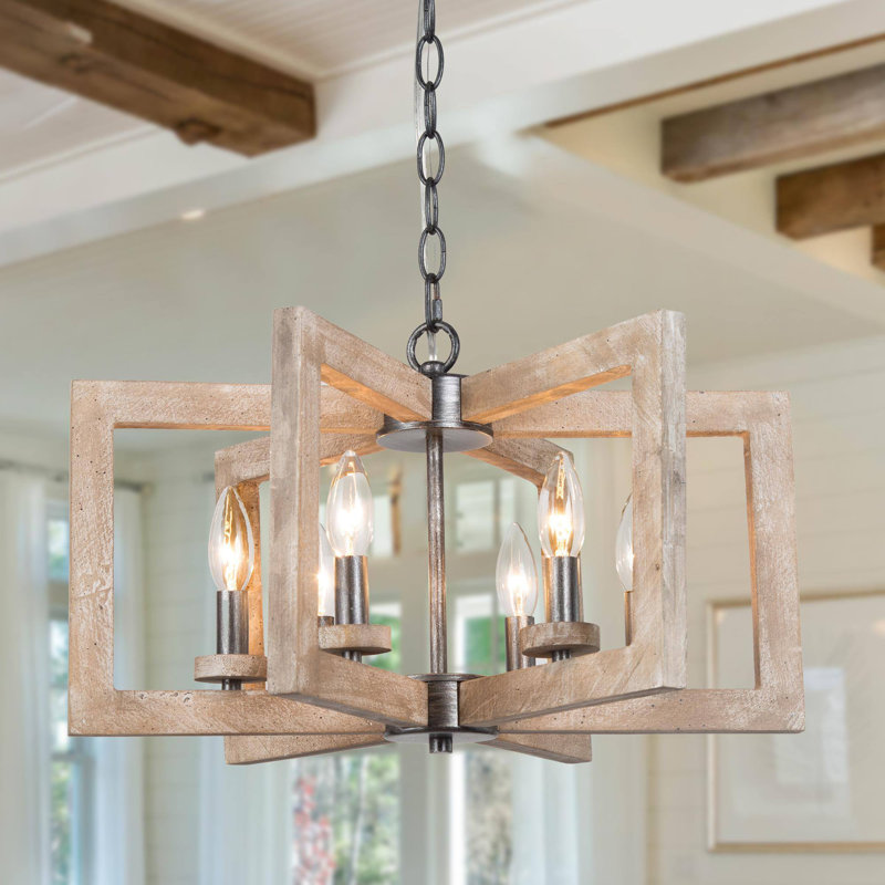 Luminaire suspendu géométrique unique à 6 lumières Jammal