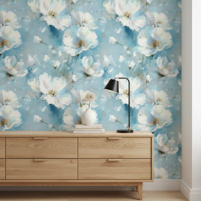 Papier peint floral impressionniste
