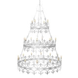 Venetian 24 - Light Candle Style Tiered Chandelier