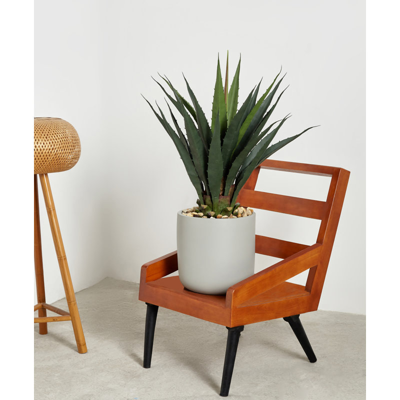 Pot à fleurs en résine Finnlie, Gris lisse, H 12,25 po x l 12,5 po x P 12,5 po