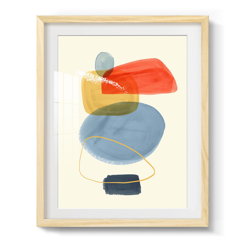 Ensemble de couleurs vives I - impression d'un seul cadre photo, Toile encadrée Natrual, Blanc, H 20 po x l 16 po