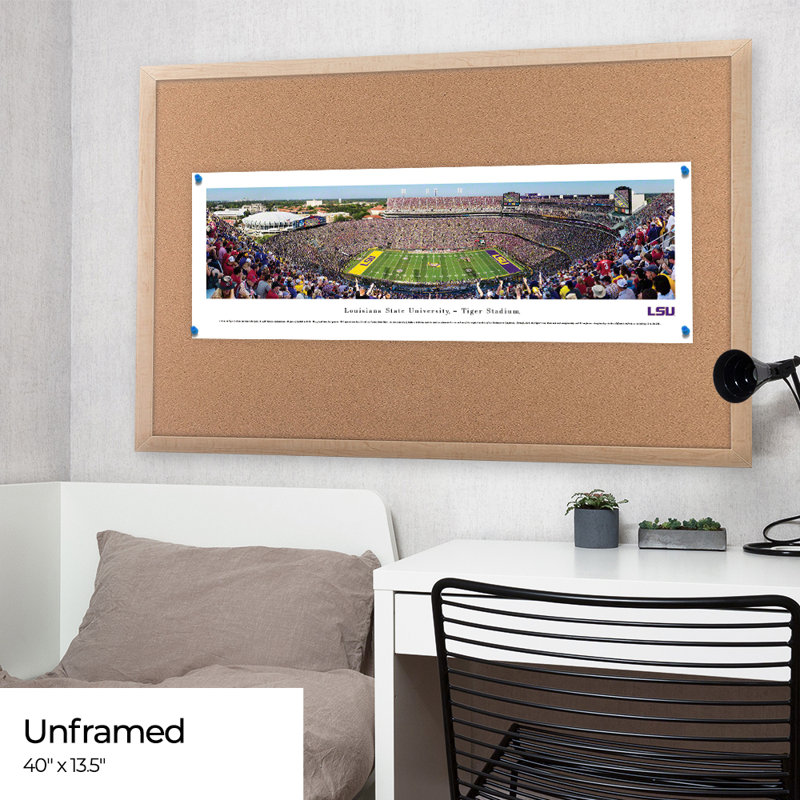 NCAA LSU Football, impression panoramique, H 13,5 po x l 40 po x P 0,1 po, Unframed