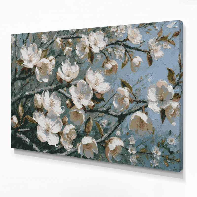 Art mural sur toile Botanical Apple Blossoms, H 16 po x l 20 po