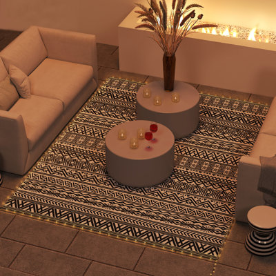 Striped and Geometric Rug