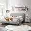 Table de chevet 2 tiroirs Grey Boucle