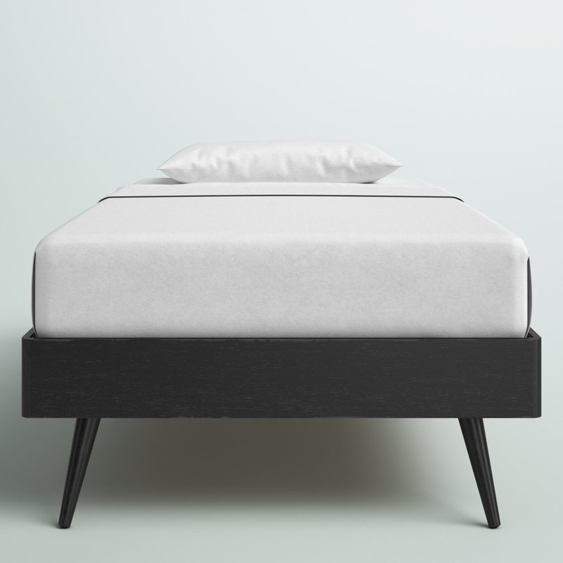 Margo Wood Platform Bed Frame, Twin, Walnut