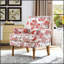 Fauteuil fleuri avec garniture cloutée et pieds en bois massif, idéal pour un décor champêtre et traditionnel, fauteuil d'appoint pour salon Wayfair