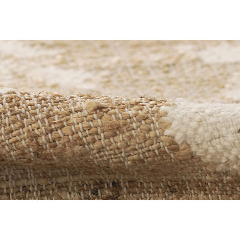 Erin Gates by Momeni Orchard Leaning Flower Jute and Wool Hand Woven Ivory Area Rug, Rectangle 5' x 8'
