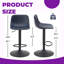 Ensemble de 2 tabourets de bar pivotants Mid-Century avec support pour le dos et hauteur réglable-1683755543