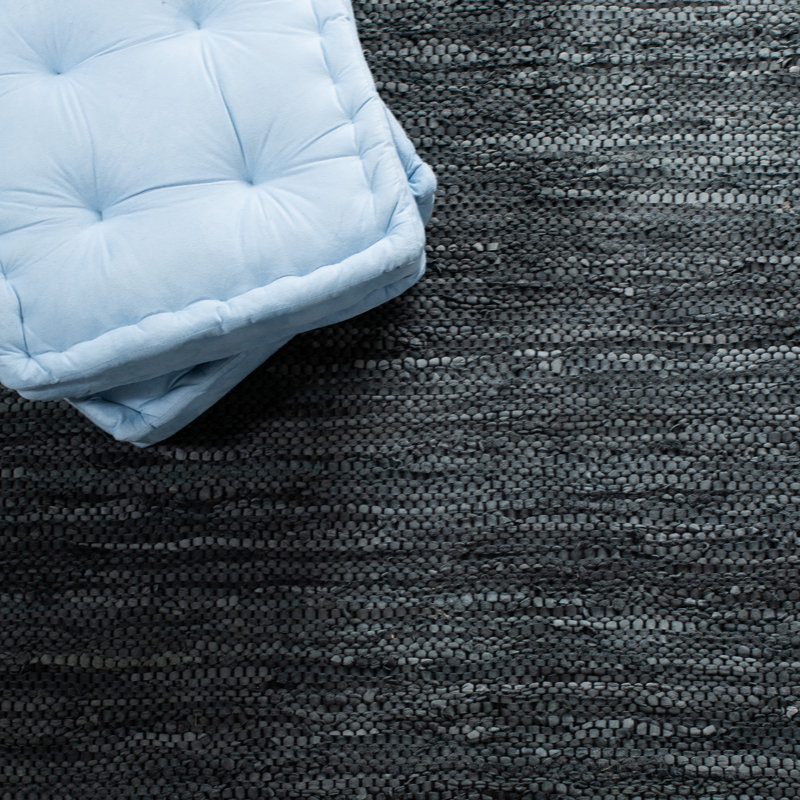 Tapis bleu / beige tissé à la main Patrick, Rectangle 2 pi 3 po x 5 pi