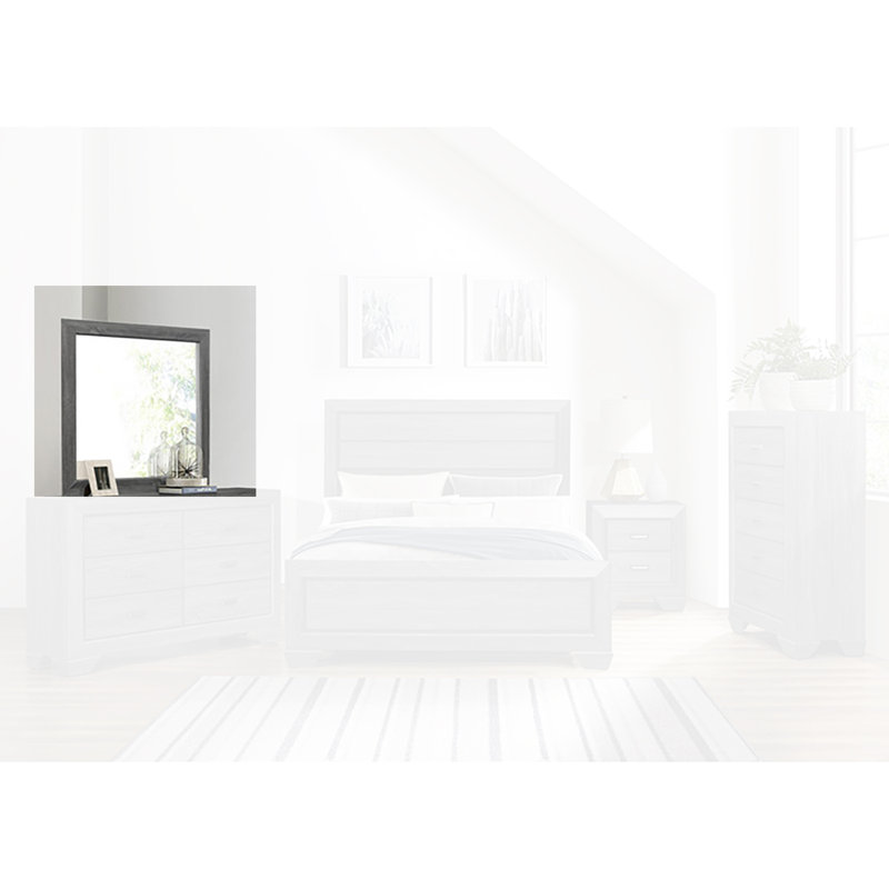 Hareld Dresser Mirror, Gray