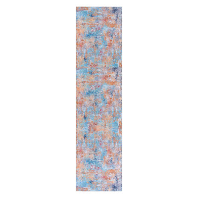 2'6"x 10'Multi Washable Area Rug