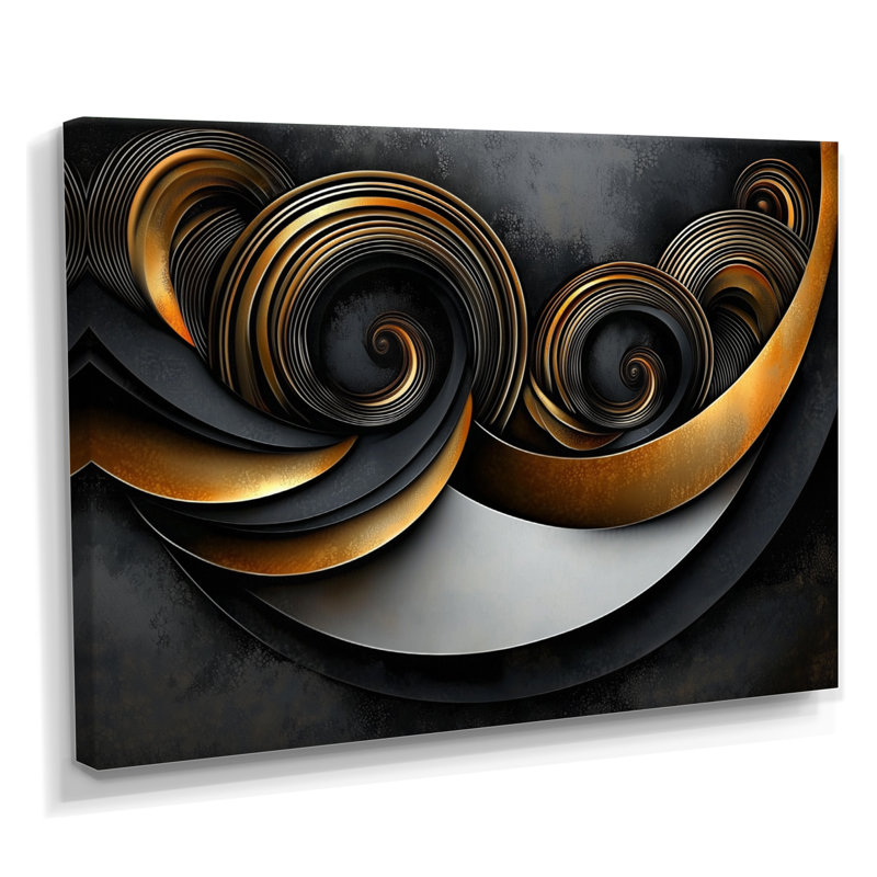«Celestial Alignment of Abstract I», reproduction d'art géométrique abstraite, H 12 po x l 20 po, Toile tendue