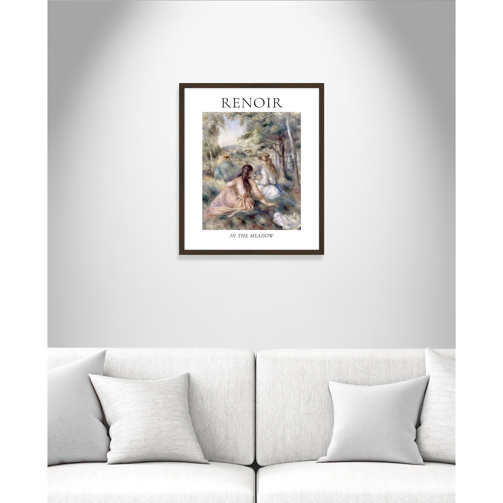 Old Masters Collection "In the Meadow" Print, Walnut Single Picture Frame, No, 25.5" H x 21.5" W x 0.75" D