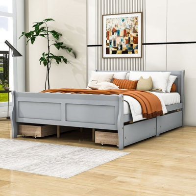 Lyfe Wood 4 Drawers Platform Bed with Streamlined Headboard & Footboard, -  Red Barrel StudioÂ®, AE9B2365B6134269952F7F71B1E33002