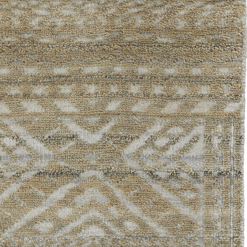 Tapis de couloir usé et délavé noué à la main 8 pi