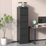 5 Drawer Metal Vertical File Cabinet With Lock Office Home Steel Vertical File Cabinet For A4 Legal/Letter Size