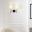 Barbara Barry Key Bathroom Bedroom Wall Fixture With White Linen Shade-317806891-317806892-317806895