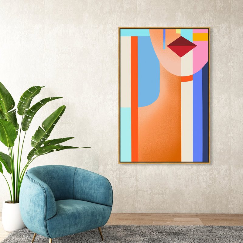 Abstract Shaped Lady III Print, Gold Framed, 30" H x 20" W