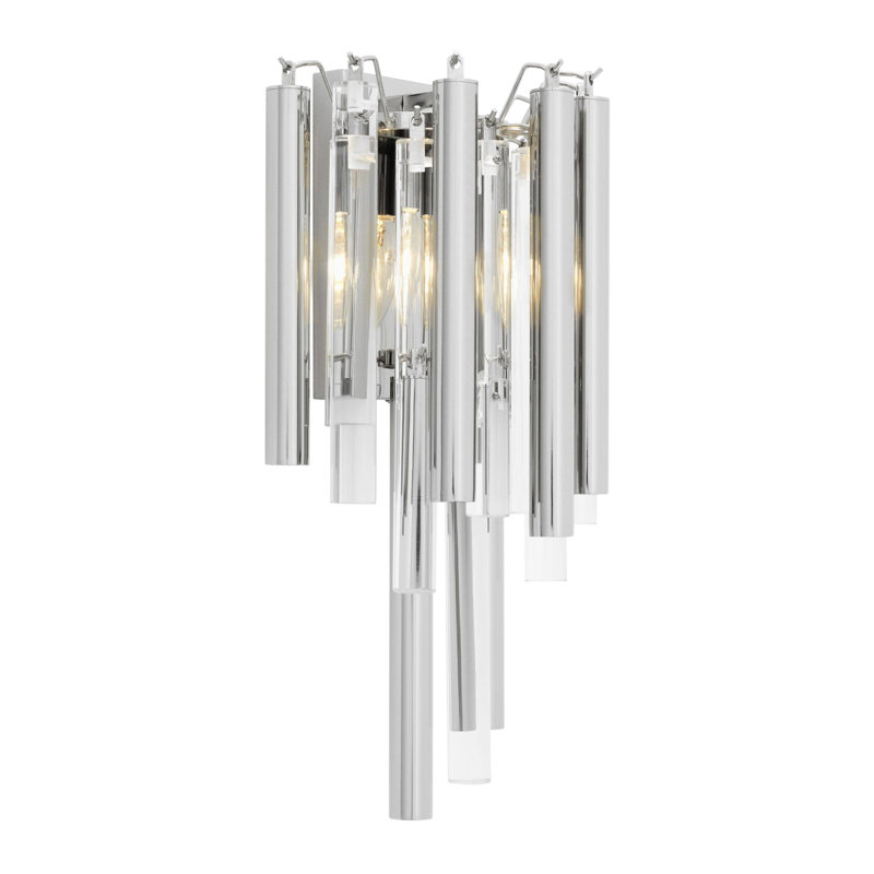 Applique murale encastrée 1 lumière Gigi, Nickel