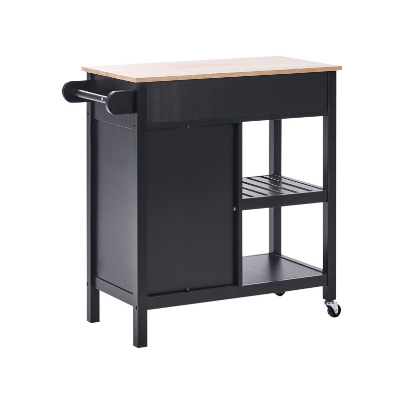 Solid Wood Top Kitchen Cart