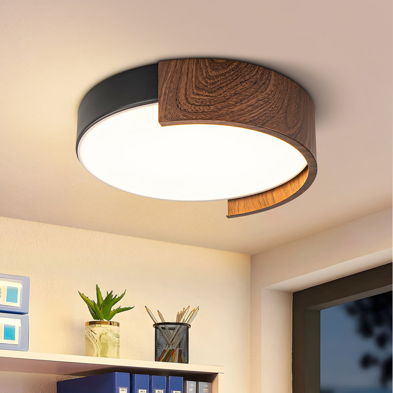 Simply Design Energy-Saving Round LED Dimmable Ceiling Light Acrylic Shade, 3.15" H x 11.81" W x 11.81" D, 24 W
