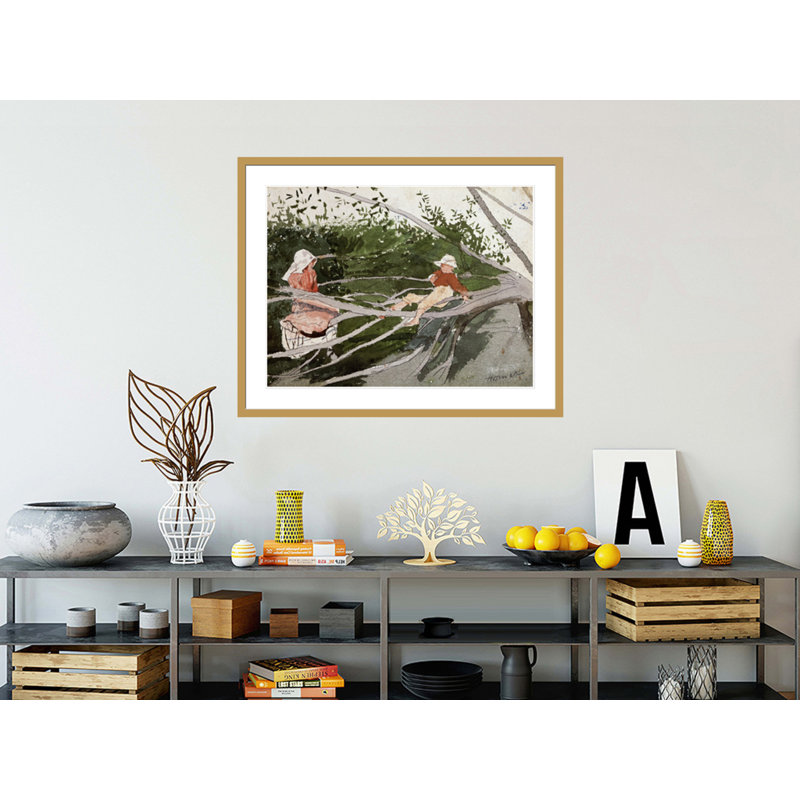 «Out on a Limb» par Winslow Homer, impression giclée encadrée, H 33,13 po x l 41,5 po