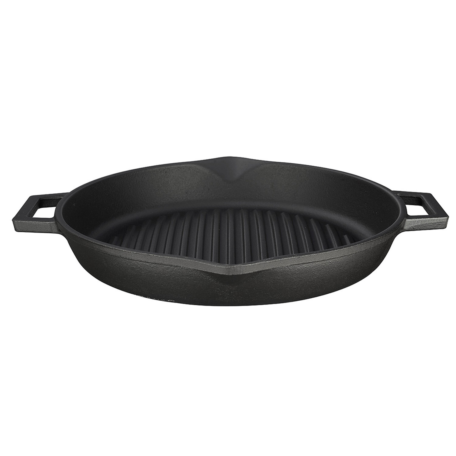 LAVA CAST IRON Poêle gril en fonte émaillée Lava 12 po Concave Rond