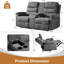 Fauteuil inclinable manuel avec canapé et fauteuil inclinable double-1499291793