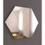 Miroir mural moderne hexagonal 27,6 po x 23,6 po x 0,9 po | 100% panneau de fibres à densité moyenne, verre écologique Fllot-E | Blanc, motif géométrique | Parfait pour les décors contemporains et les intérieurs élégants