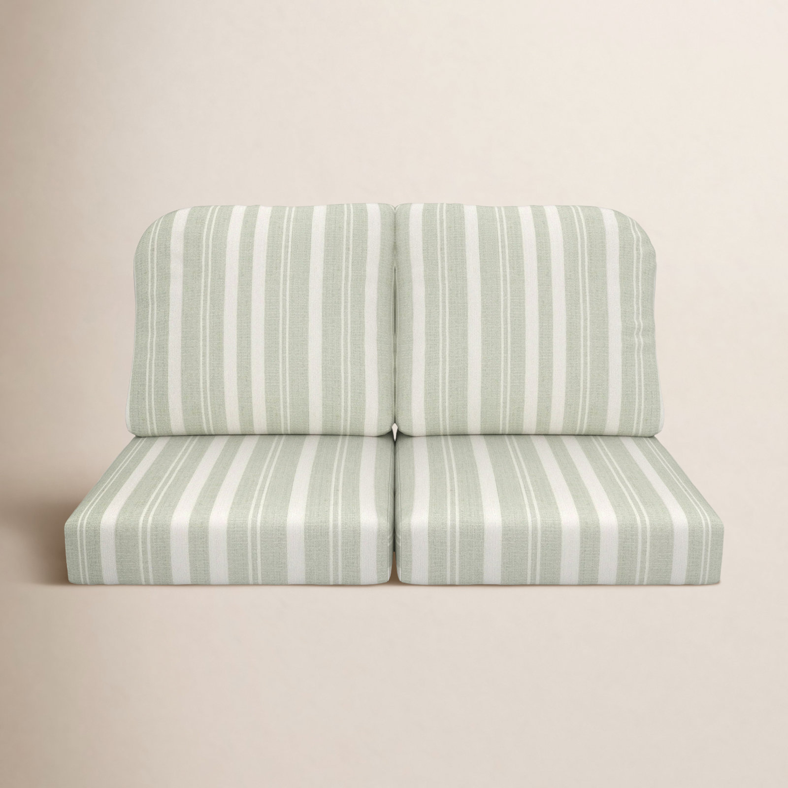 Amala Indoor/Outdoor Sunbrella® Loveseat Cushion, Sunbrella® Trainquil Sage