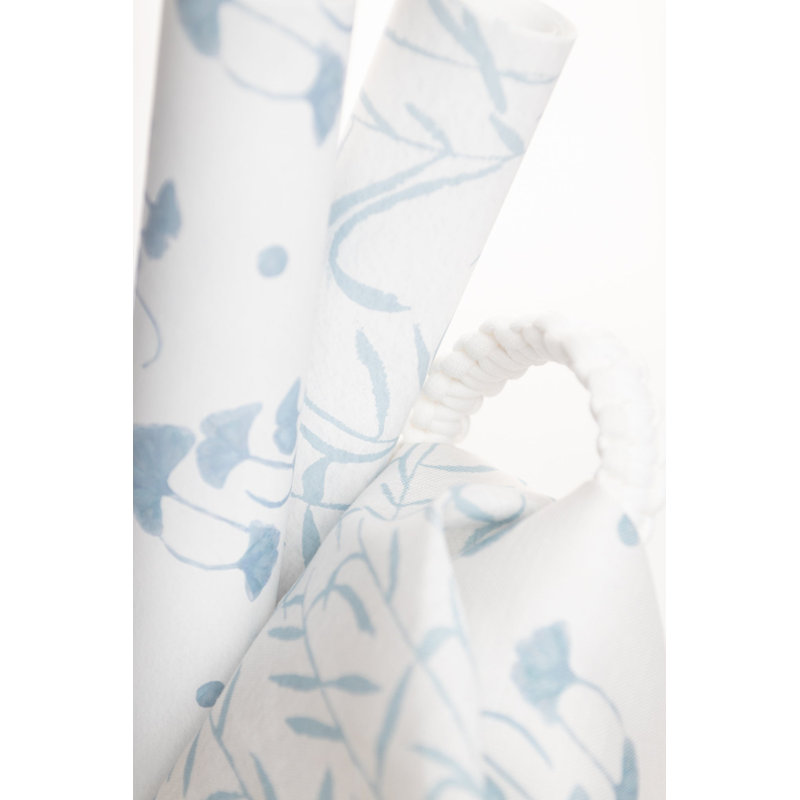 Ginkgo Square Pillow Cover & Insert, 22"H x 22"W, Chadwick Blue Floral