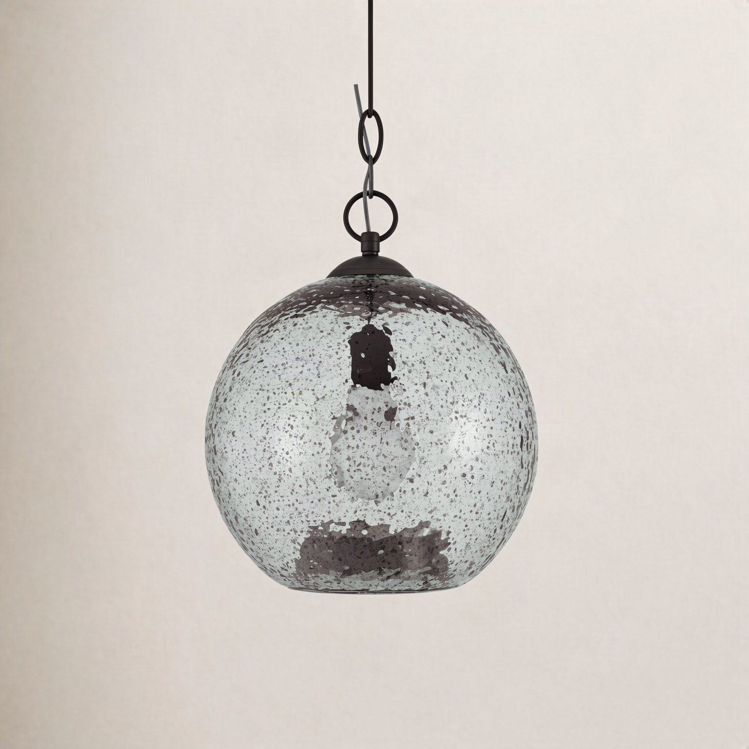 Chicago Single Light Glass Dimmable Pendant, Antique Bronze