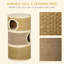 Cat Scratching Barrel, Indoor Cat Tree Tower with Sisal & Seaweed Rope, Soft Plush Cozy Platform