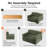 22.64" Upholstered Sleeper Sofa Free Combination Folding Sofa Chair Indoor,Plush Chair For Living Room,Green-735974018