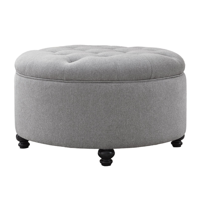Daquasha Upholstered Ottoman, Gray