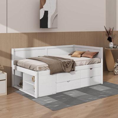 Twin Size Daybed With Drawers And Shelves