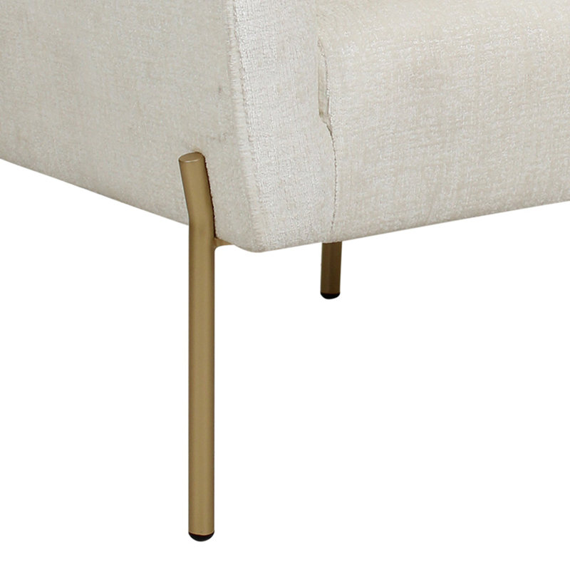 Occasional Chair, White Chenille
